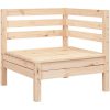 Trädgårdssoffa med pall 2-sits massiv furu vidaXL – miniatyr 5
