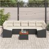 Trädgårdssoffa Set 8 pcs Svart, vit vidaXL 55 x 55 x 37 cm – miniatyr 3