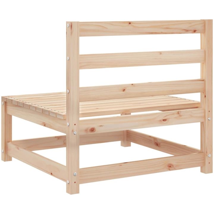 Trädgårdssoffa utan armstöd 2 st 70x70x67 cm massiv furu vidaXL – bild 7