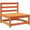 Trädgårdssoffa utan armstöd 2 st vaxbrun 70x70x67cm massiv furu vidaXL – miniatyr 4