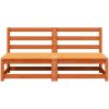 Trädgårdssoffa utan armstöd 2 st vaxbrun 70x70x67cm massiv furu vidaXL – miniatyr 5