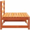 Trädgårdssoffa utan armstöd 2 st vaxbrun 70x70x67cm massiv furu vidaXL – miniatyr 7