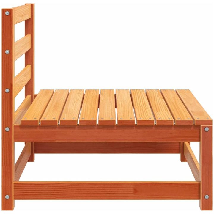 Trädgårdssoffa utan armstöd 2 st vaxbrun 70x70x67cm massiv furu vidaXL – bild 7
