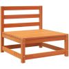 Trädgårdssoffa utan armstöd 3 st vaxbrun 70x70x67cm massiv furu vidaXL – miniatyr 4