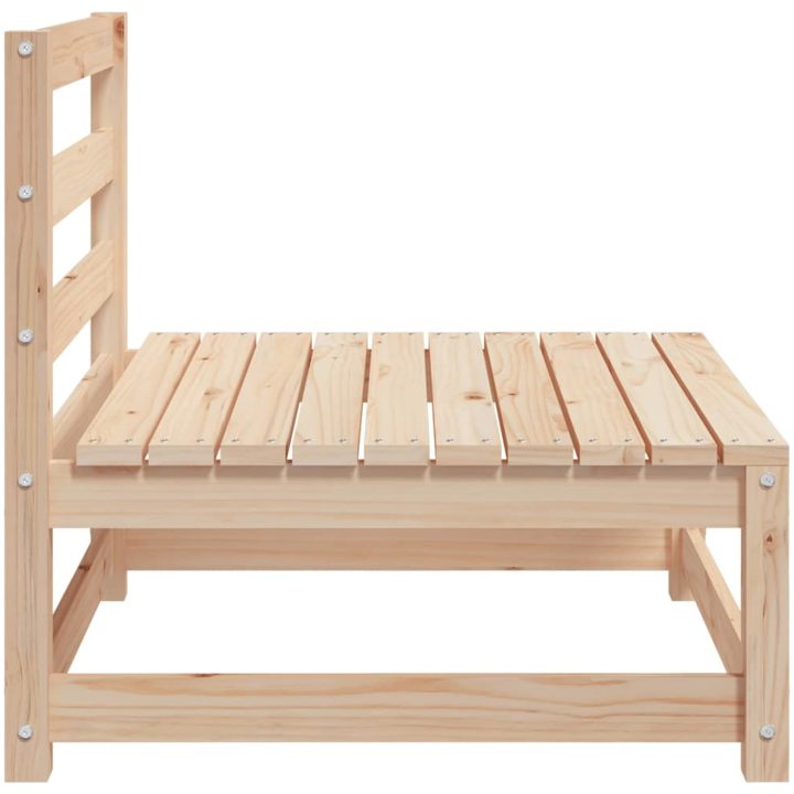 Trädgårdssoffa utan armstöd 70x70x67 cm massiv furu vidaXL – bild 5