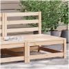 Trädgårdssoffa utan armstöd 70x70x67 cm massiv furu vidaXL – miniatyr 1
