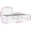 Trädgårdssoffa utan armstöd med fotpall impregnerad furu vidaXL – miniatyr 10