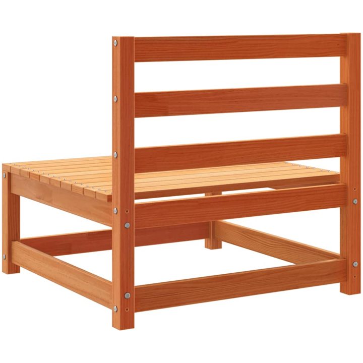 Trädgårdssoffa utan armstöd vaxbrun 70x70x67 cm massiv furu vidaXL – bild 6