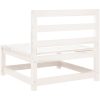 Trädgårdssoffa utan armstöd vit 70x70x67 cm massiv furu vidaXL – miniatyr 6