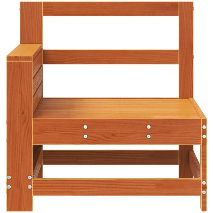 Trädgårdssoffa vaxbrun 69x62x70,5 cm massiv furu vidaXL – bild 4