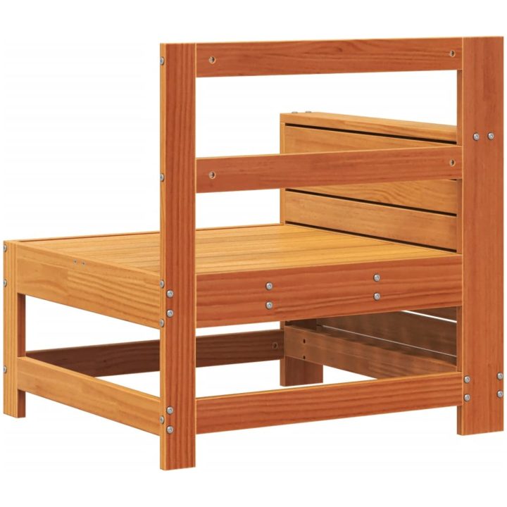 Trädgårdssoffa vaxbrun 69x62x70,5 cm massiv furu vidaXL – bild 6