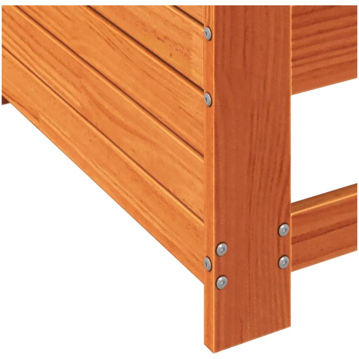 Trädgårdssoffa vaxbrun 69x62x70,5 cm massiv furu vidaXL – bild 7