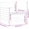 Trädgårdssoffa vaxbrun 69x62x70,5 cm massiv furu vidaXL – miniatyr 9