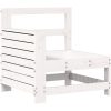 Trädgårdssoffa vit 69x62x70,5 cm massiv furu vidaXL – miniatyr 2