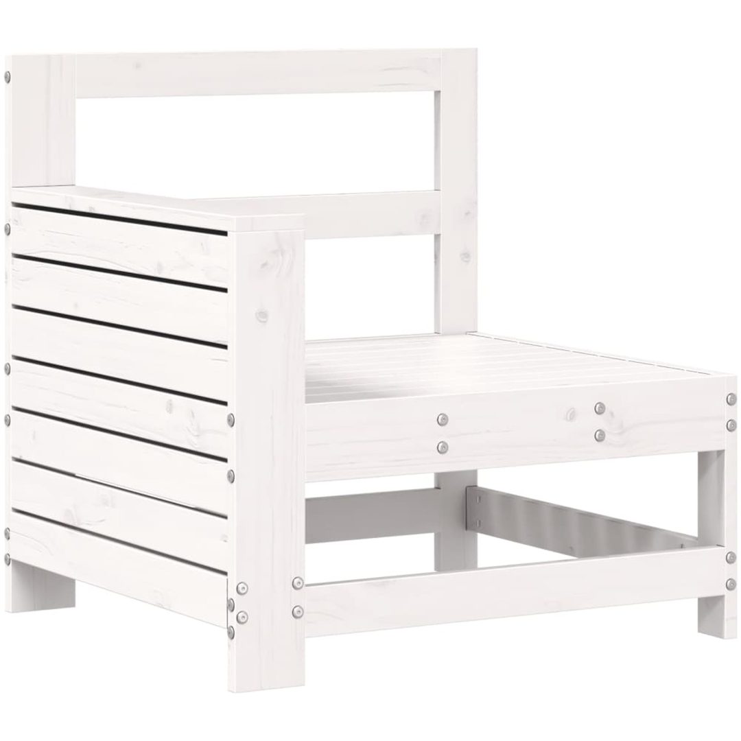 Trädgårdssoffa vit 69x62x70,5 cm massiv furu vidaXL – bild 2