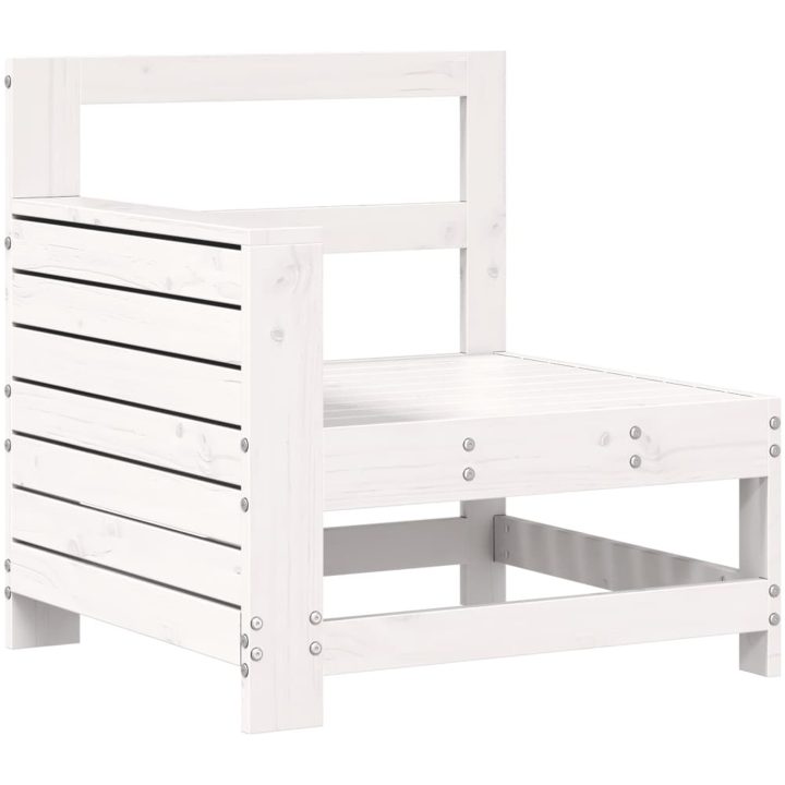 Trädgårdssoffa vit 69x62x70,5 cm massiv furu vidaXL – bild 2