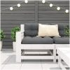 Trädgårdssoffa vit 69x62x70,5 cm massiv furu vidaXL – miniatyr 3