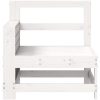 Trädgårdssoffa vit 69x62x70,5 cm massiv furu vidaXL – miniatyr 4