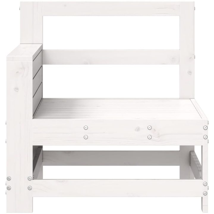Trädgårdssoffa vit 69x62x70,5 cm massiv furu vidaXL – bild 4