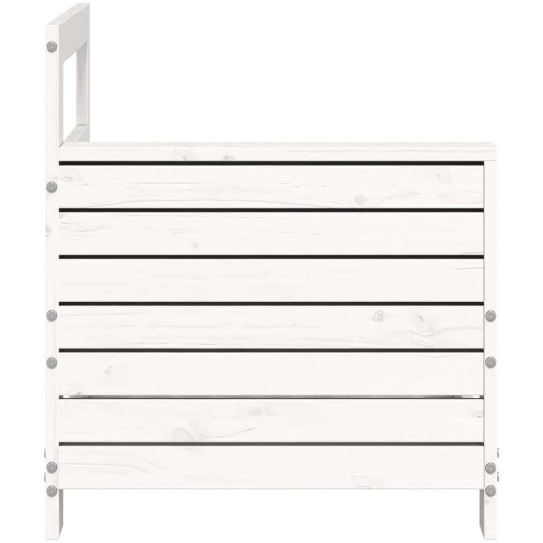 Trädgårdssoffa vit 69x62x70,5 cm massiv furu vidaXL – bild 5