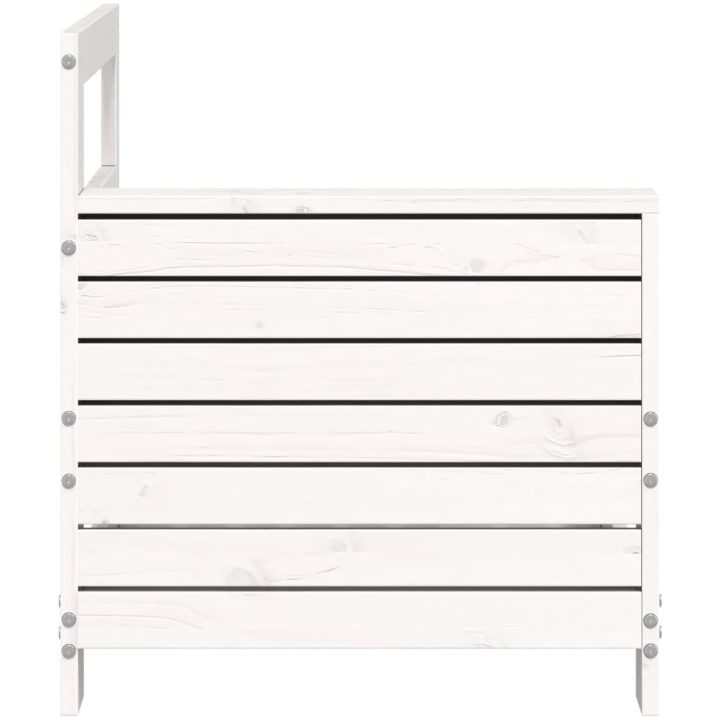 Trädgårdssoffa vit 69x62x70,5 cm massiv furu vidaXL – bild 5