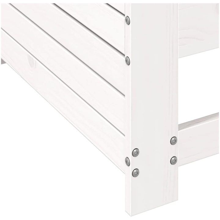 Trädgårdssoffa vit 69x62x70,5 cm massiv furu vidaXL – bild 7