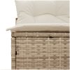 Trädgårdssoffor utan armstöd med dynor 2 st beige konstrotting vidaXL – miniatyr 8