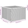 Trädgårdssoffset 7 pcs Svart, vit Poly Rattan, polyester vidaXL Stor – miniatyr 12