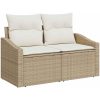 Trädgårdssoffset 9 pcs Beige, vit vidaXL 55 x 55 x 37 cm – miniatyr 4