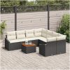 Trädgårdssoffset 9 pcs Svart, vit vidaXL 55 x 55 x 37 cm – miniatyr 3