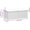 Trädgårdssoffset med dynor 2 delar grå konstrotting akaciaträ vidaXL – miniatyr 6
