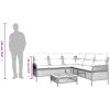 Trädgårdssoffset med dynor 2 delar konstrotting grå vidaXL – miniatyr 10