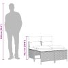 Trädgårdssoffset med dynor 4 delar konstrotting grå vidaXL – miniatyr 8