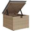 Trädgårdssoffset med dynor 5 delar beige konstrotting akacia vidaXL – miniatyr 11
