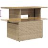 Trädgårdssoffset med dynor 5 delar beige konstrotting akacia vidaXL – miniatyr 12