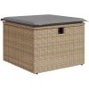 Trädgårdssoffset med dynor 6 delar beige konstrotting akacia vidaXL – miniatyr 5