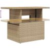 Trädgårdssoffset med dynor 6 delar beige konstrotting akacia vidaXL – miniatyr 10