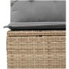Trädgårdssoffset med dynor 6 delar beige konstrotting akaciaträ vidaXL – miniatyr 11