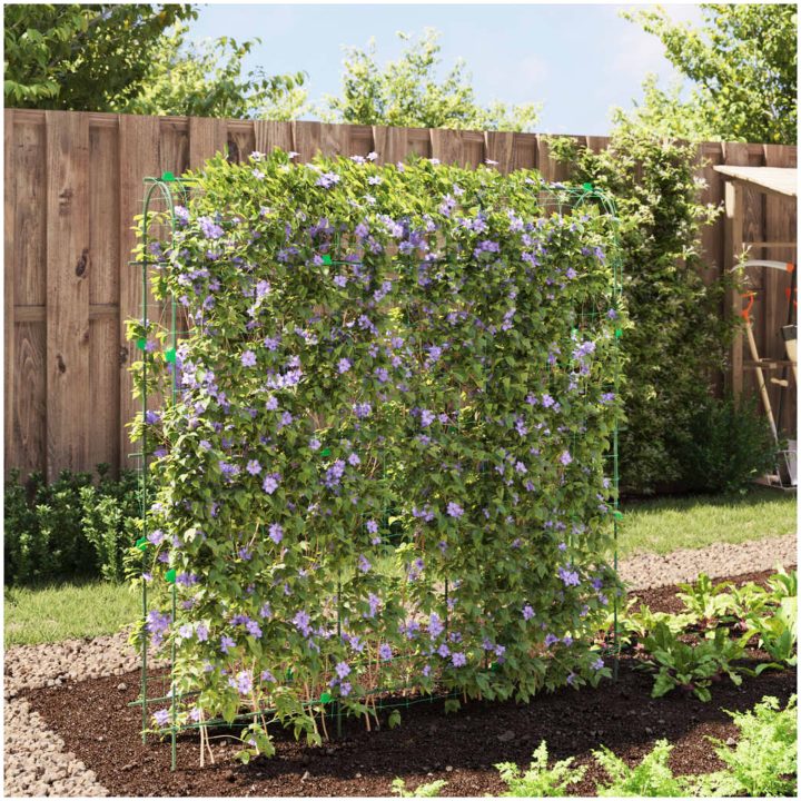 Trädgårdsspaljé för klätterväxter U-formad 181x31x182,5 cm stål vidaXL – bild 3