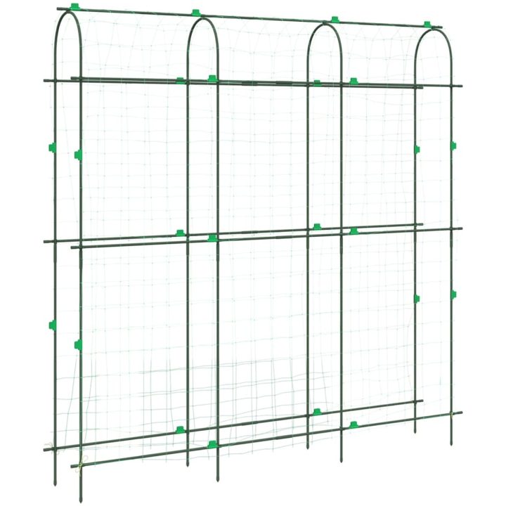 Trädgårdsspaljé för klätterväxter U-formad 181x31x182,5 cm stål vidaXL – bild 6
