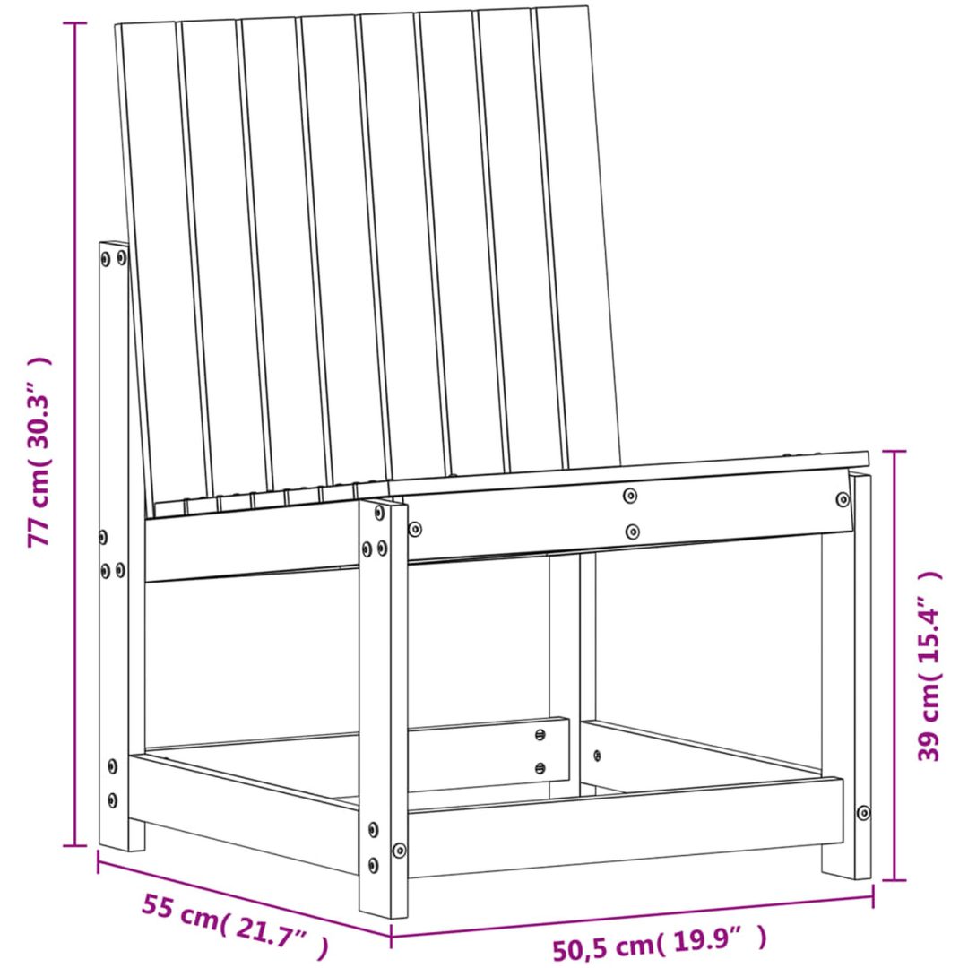Trädgårdsstol 50,5x55x77 cm massiv douglasträ vidaXL – bild 9