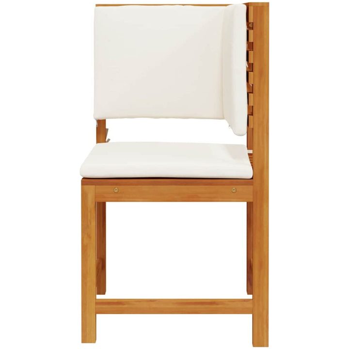 Trädgårdsstol Hörn med Kuddar i Solid Akaciaträ vidaXL 100 x 50 x 91 cm – bild 4