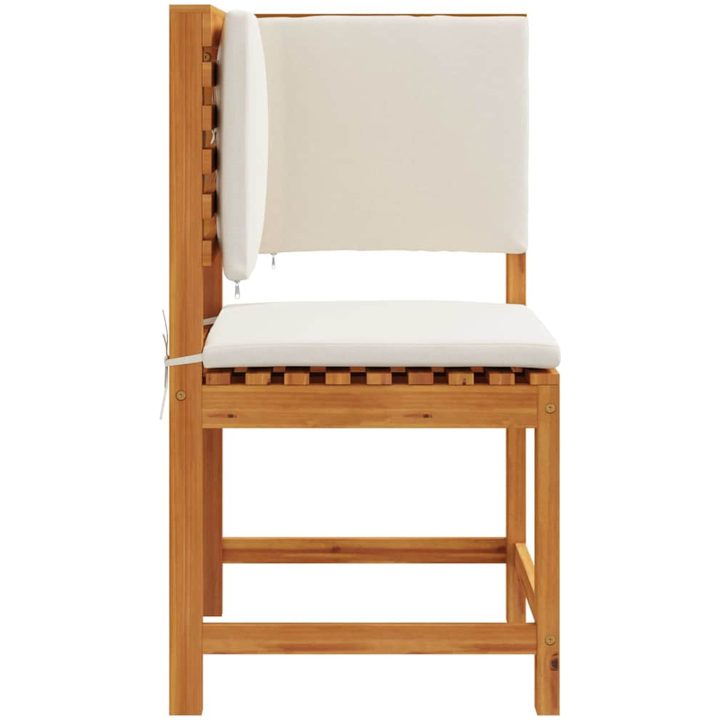 Trädgårdsstol Hörn med Kuddar i Solid Akaciaträ vidaXL 100 x 50 x 91 cm – bild 5