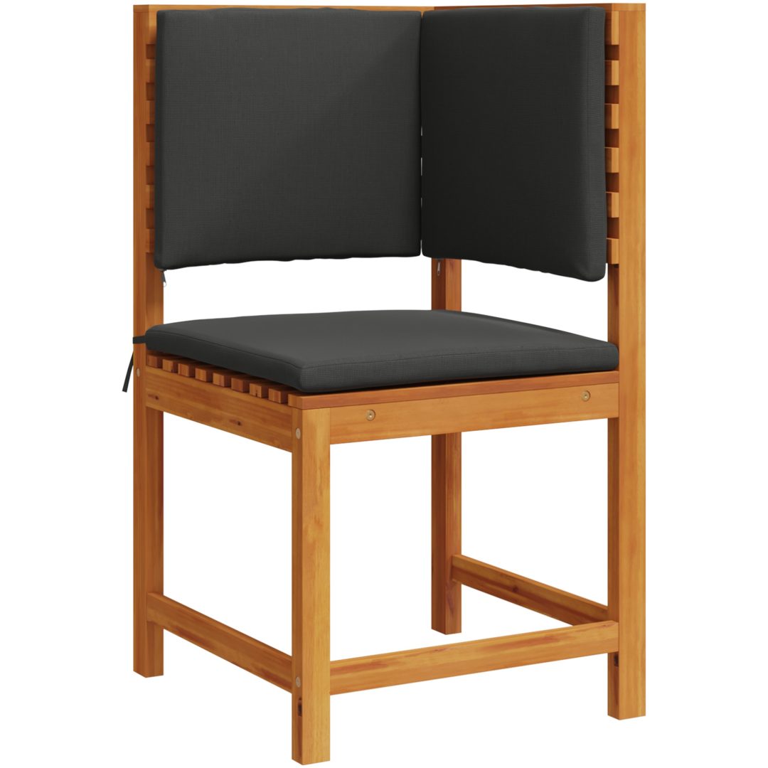 Trädgårdsstol Hörn med Kuddar Solid Akacia vidaXL 100 x 50 x 91 cm – bild 2