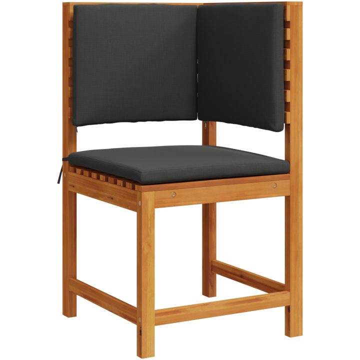 Trädgårdsstol Hörn med Kuddar Solid Akacia vidaXL 100 x 50 x 91 cm – bild 2