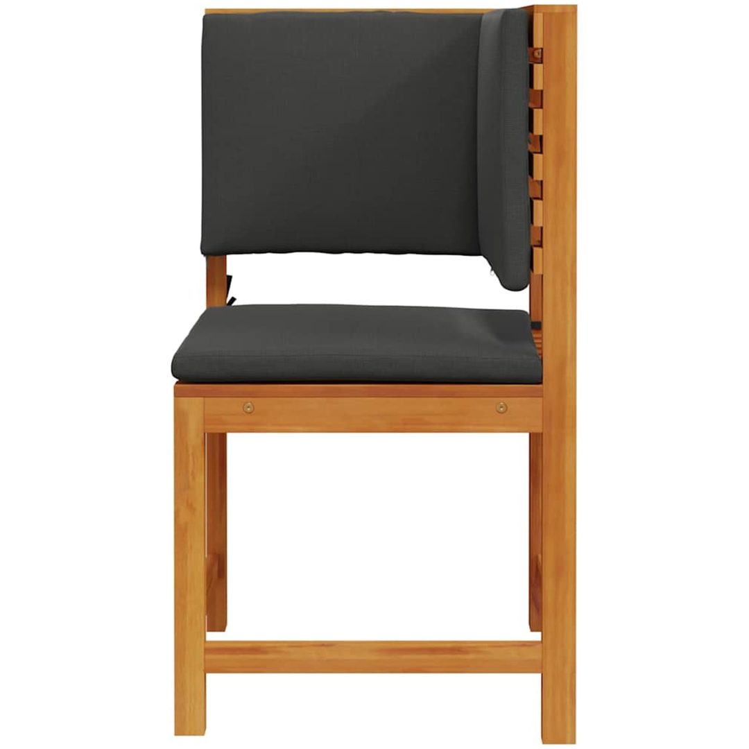 Trädgårdsstol Hörn med Kuddar Solid Akacia vidaXL 100 x 50 x 91 cm – bild 4
