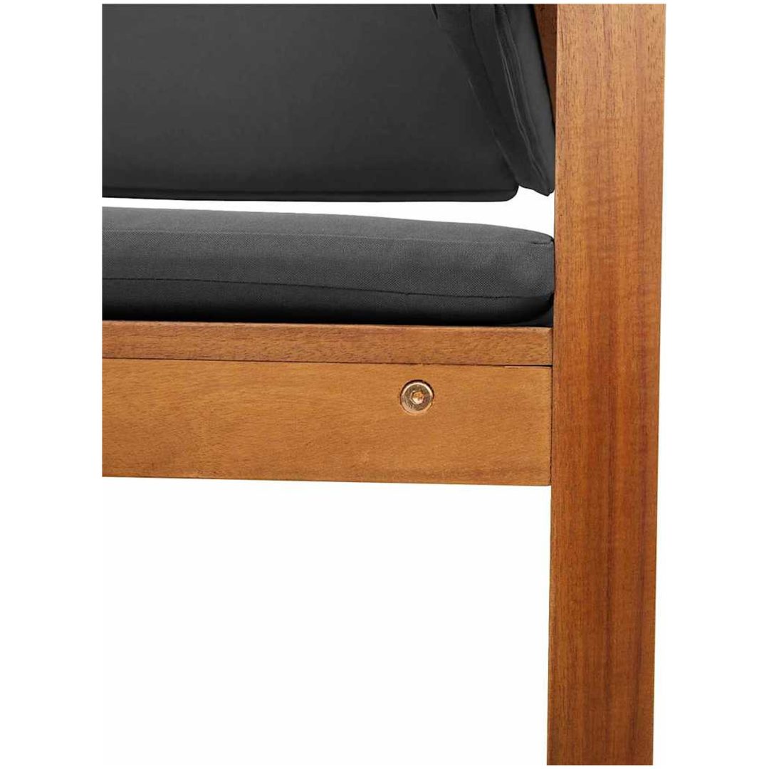 Trädgårdsstol Hörn med Kuddar Solid Akacia vidaXL 100 x 50 x 91 cm – bild 7