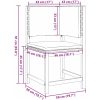 Trädgårdsstol Hörn med Kuddar Solid Akacia vidaXL 100 x 50 x 91 cm – miniatyr 9