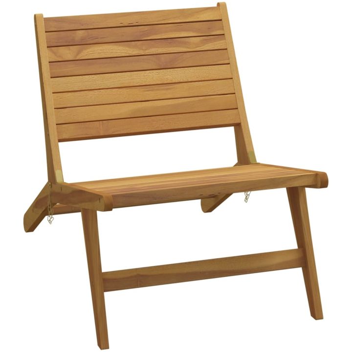 Trädgårdsstol massiv teak vidaXL – bild 2