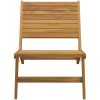 Trädgårdsstol massiv teak vidaXL – miniatyr 3